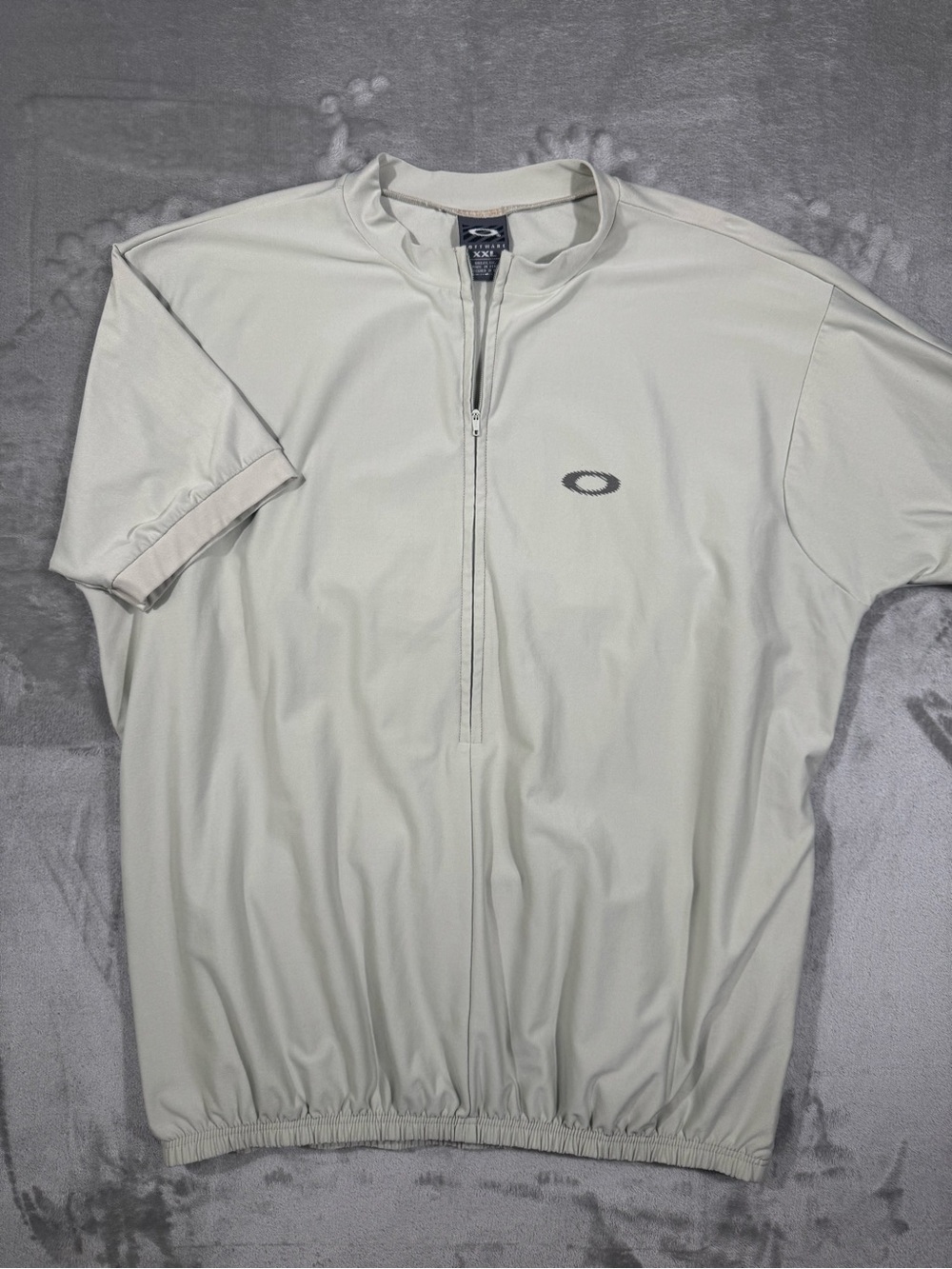 Vintage Oakley Software Cycling Jersey Mens XXL White Half Zip Bike Shirt